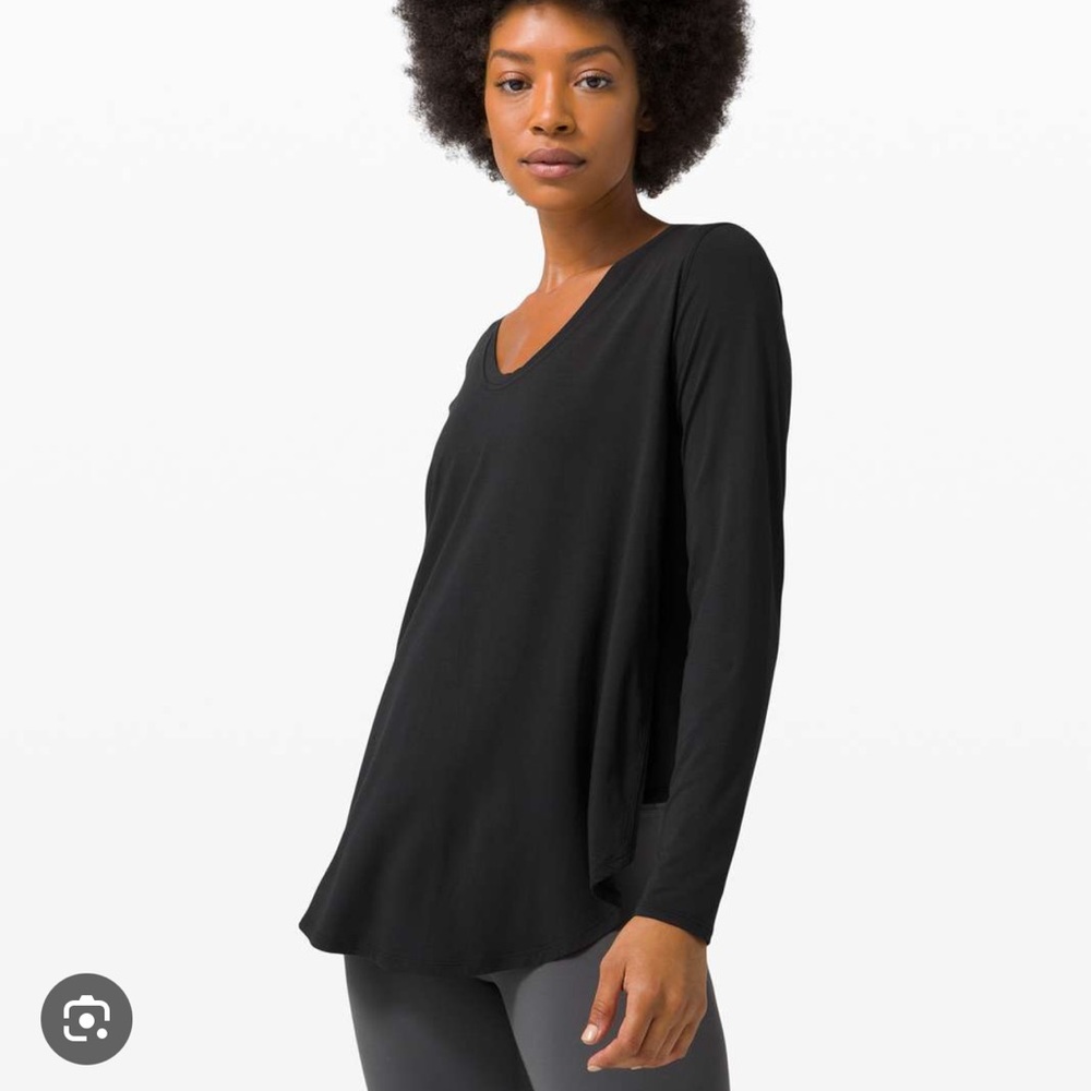 Lululemon Up for Down Time Long Sleeve | Black | Size 12